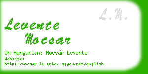 levente mocsar business card